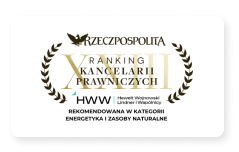 Kancelaria rekomendowana w kategorii Energetyka i Zasoby Naturalne. Ranking kancelarii prawniczych. Rzeczpospolita.